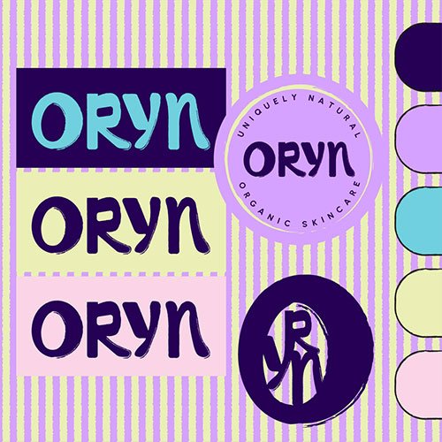 Color palette and brand elements for Oryn organic skincare identity Color palette and brand elements for Oryn organic skincare identity