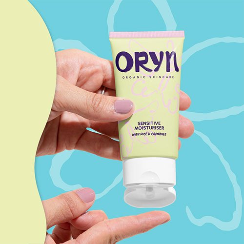 Oryn skincare product packaging featuring hand-drawn abstract illustrations Oryn skincare product packaging featuring hand-drawn abstract illustrations