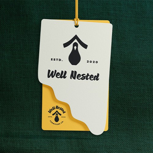 Well-Nested-Tag-Option-B Brand Identity Design Project for home and furniture company