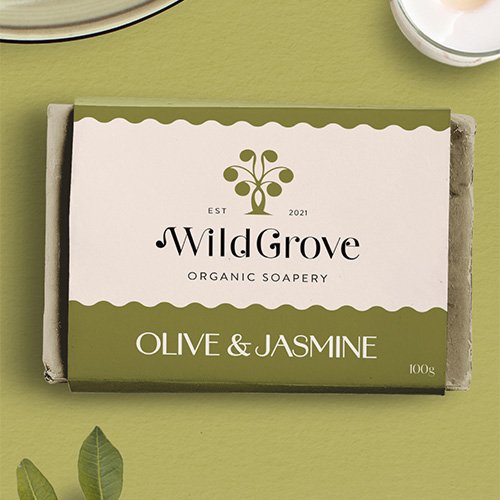 Wild-Grove-Soap-Design-Olive Brand Design project for organic soap company